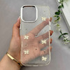 قاب گوشی iPhone 16 Pro Max آیفون رزینی برجسته اکلیلی Luxury لنز کرومی فانتزی پروانه کد 157442