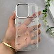 قاب گوشی iPhone 17 Pro آیفون رزینی برجسته اکلیلی Luxury لنز کرومی فانتزی پاپیونی کد 157448