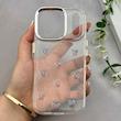 قاب گوشی iPhone 17 Pro آیفون رزینی برجسته اکلیلی Luxury لنز کرومی فانتزی پروانه کد 157449