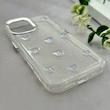قاب گوشی iPhone 17 آیفون رزینی برجسته اکلیلی Luxury لنز کرومی فانتزی پروانه کد 157452