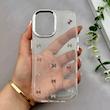 قاب گوشی iPhone 17 آیفون رزینی برجسته اکلیلی Luxury لنز کرومی فانتزی پاپیونی کد 157453