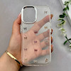قاب گوشی iPhone 17 آیفون رزینی برجسته اکلیلی Luxury لنز کرومی فانتزی پاپیونی کد 157454