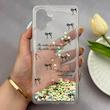 قاب گوشی Galaxy A07 سامسونگ اکلیلی شفاف لاکچری محافظ لنزدار طرح پاپیون کد 160668