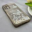 قاب گوشی Galaxy A14 سامسونگ اکلیلی شفاف لاکچری محافظ لنزدار طرح پروانه کد 160676