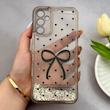 قاب گوشی Galaxy A14 سامسونگ اکلیلی شفاف لاکچری محافظ لنزدار طرح پاپیون کد 160682