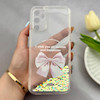 قاب گوشی Galaxy A14 سامسونگ اکلیلی شفاف لاکچری محافظ لنزدار طرح پاپیون کد 160684