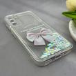 قاب گوشی Galaxy A14 سامسونگ اکلیلی شفاف لاکچری محافظ لنزدار طرح پاپیون کد 160684