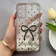 قاب گوشی Galaxy A15 سامسونگ اکلیلی شفاف لاکچری محافظ لنزدار طرح پاپیون کد 160685