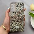 قاب گوشی Galaxy A15 سامسونگ اکلیلی شفاف لاکچری محافظ لنزدار طرح پلنگی کد 160690