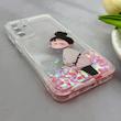 قاب گوشی Galaxy A15 سامسونگ اکلیلی شفاف لاکچری محافظ لنزدار طرح دخترونه کد 160692