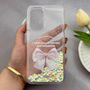 قاب گوشی Galaxy A17 سامسونگ اکلیلی شفاف لاکچری محافظ لنزدار طرح پاپیون کد 160704