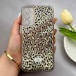 قاب گوشی Galaxy A34 سامسونگ اکلیلی شفاف لاکچری محافظ لنزدار طرح پلنگی کد 160737