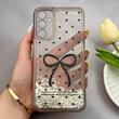 قاب گوشی Galaxy A34 سامسونگ اکلیلی شفاف لاکچری محافظ لنزدار طرح پاپیون کد 160740