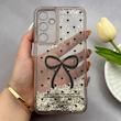 قاب گوشی Galaxy A35 سامسونگ اکلیلی شفاف لاکچری محافظ لنزدار طرح پاپیون کد 160747