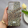 قاب گوشی Galaxy A35 سامسونگ اکلیلی شفاف لاکچری محافظ لنزدار طرح پلنگی کد 160752