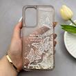 قاب گوشی Galaxy A36 سامسونگ اکلیلی شفاف لاکچری محافظ لنزدار طرح پروانه کد 160756