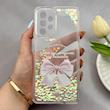 قاب گوشی Galaxy A53 سامسونگ اکلیلی شفاف لاکچری محافظ لنزدار طرح پاپیون کد 160783