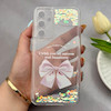 قاب گوشی Galaxy A54 سامسونگ اکلیلی شفاف لاکچری محافظ لنزدار طرح پاپیون کد 160787