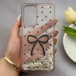 قاب گوشی Galaxy A56 سامسونگ اکلیلی شفاف لاکچری محافظ لنزدار طرح پاپیون کد 160808