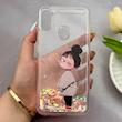 قاب گوشی Galaxy A11 - M11 سامسونگ اکلیلی شفاف لاکچری محافظ لنزدار طرح دخترونه کد 160817