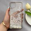 قاب گوشی Galaxy A12 - M12 سامسونگ اکلیلی شفاف لاکچری محافظ لنزدار طرح پروانه کد 160833