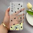 قاب گوشی Galaxy A13 4G سامسونگ اکلیلی شفاف لاکچری محافظ لنزدار طرح قلب کد 160839