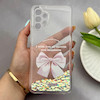 قاب گوشی Galaxy A13 4G سامسونگ اکلیلی شفاف لاکچری محافظ لنزدار طرح پاپیون کد 160843