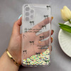 قاب گوشی Galaxy A13 4G سامسونگ اکلیلی شفاف لاکچری محافظ لنزدار طرح پاپیون کد 160844