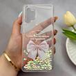 قاب گوشی Galaxy A32 4G سامسونگ اکلیلی شفاف لاکچری محافظ لنزدار طرح پاپیون کد 160847