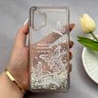 قاب گوشی Galaxy A32 4G سامسونگ اکلیلی شفاف لاکچری محافظ لنزدار طرح پروانه کد 160854