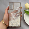 قاب گوشی Galaxy S20 FE سامسونگ اکلیلی شفاف لاکچری محافظ لنزدار طرح پروانه کد 160870