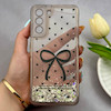 قاب گوشی Galaxy S21 FE سامسونگ اکلیلی شفاف لاکچری محافظ لنزدار طرح پاپیون کد 160880