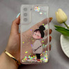 قاب گوشی Galaxy S21 FE سامسونگ اکلیلی شفاف لاکچری محافظ لنزدار طرح دخترونه کد 160887