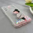 قاب گوشی Galaxy S21 FE سامسونگ اکلیلی شفاف لاکچری محافظ لنزدار طرح دخترونه کد 160887