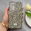 قاب گوشی Galaxy S23 FE سامسونگ اکلیلی شفاف لاکچری محافظ لنزدار طرح پلنگی کد 160894