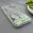 قاب گوشی Galaxy S23 FE سامسونگ اکلیلی شفاف لاکچری محافظ لنزدار طرح پاپیون کد 160896