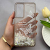 قاب گوشی Galaxy S24 FE سامسونگ اکلیلی شفاف لاکچری محافظ لنزدار طرح پروانه کد 160910