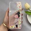 قاب گوشی Redmi 12 - Poco M6 Pro 5G شیائومی اکلیلی شفاف لاکچری محافظ لنزدار طرح دخترونه کد 160954