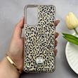 قاب گوشی Redmi Note 12S شیائومی اکلیلی شفاف لاکچری محافظ لنزدار طرح پلنگی کد 161092