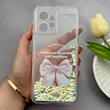 قاب گوشی Redmi Note 12 4G شیائومی اکلیلی شفاف لاکچری محافظ لنزدار طرح پاپیون کد 161098