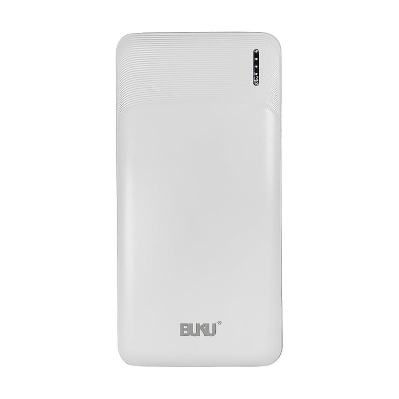 پاوربانک فست شارژ BUKU 10000mAh لیتیوم پلیمری مدل PB-105 12W سفید کد 99510
