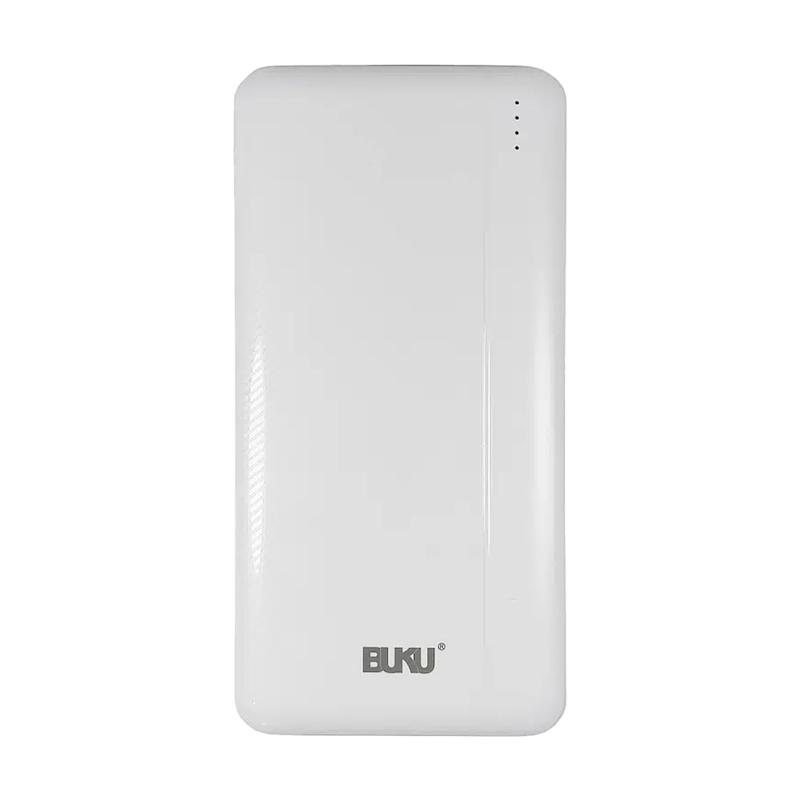 پاوربانک فست شارژ BUKU 10000mAh لیتیوم پلیمری مدل PB-106 12W سفید کد 99512