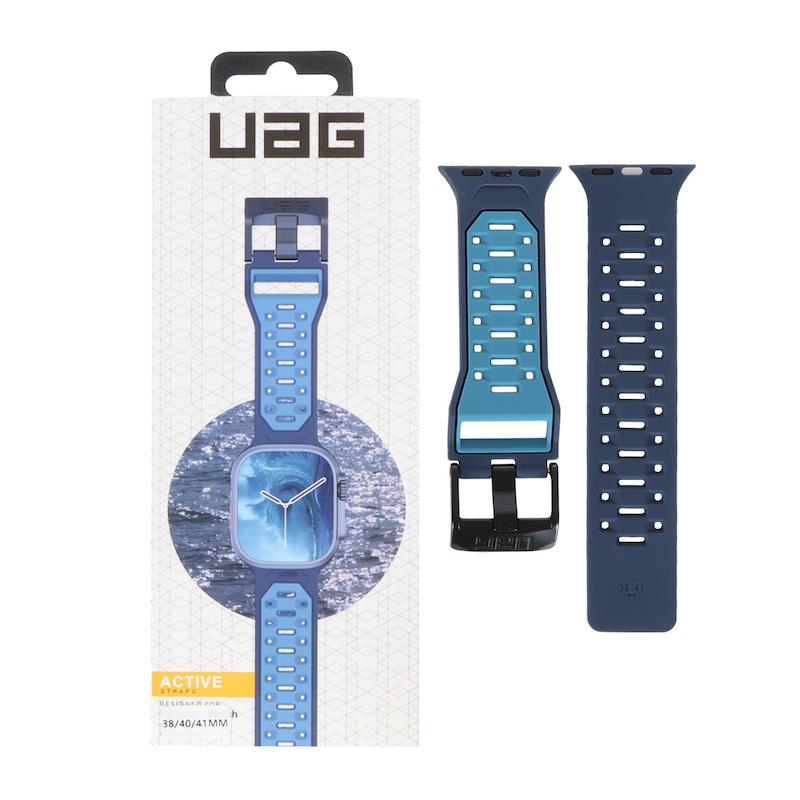 بند اپل واچ اورجینال سیلیکونی UAG سایز 38/40/41 میلیمتری - آبی کد 140347