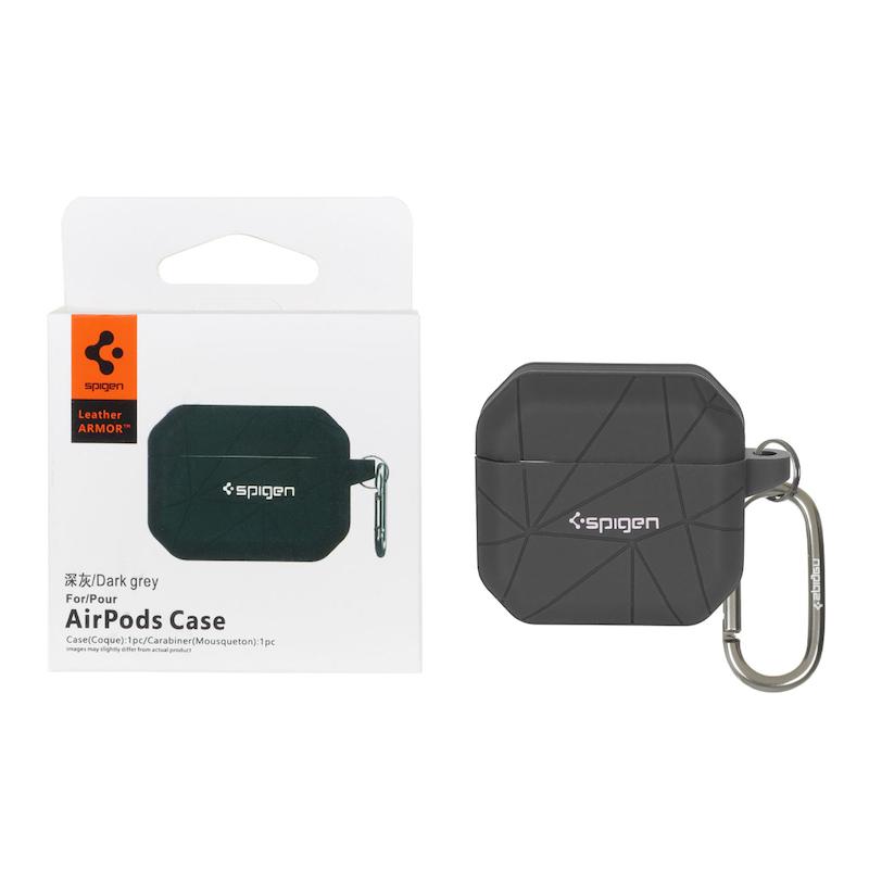 کاور ایرپاد Spigen سیلیکونی Line Case مدل Apple Airpods 4 - خاکستری کد 140365