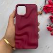 قاب گوشی iPhone 12 - 12 Pro آیفون سیلیکونی مینیمال موج دار مات برجسته Waves Matte کد 158201