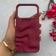 قاب گوشی iPhone 17 Pro آیفون سیلیکونی مینیمال موج دار مات برجسته Waves Matte کد 158217