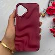 قاب گوشی iPhone 16 آیفون سیلیکونی مینیمال موج دار مات برجسته Waves Matte کد 158220
