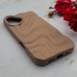 قاب گوشی iPhone 17 آیفون سیلیکونی مینیمال موج دار مات برجسته Waves Matte کد 158222