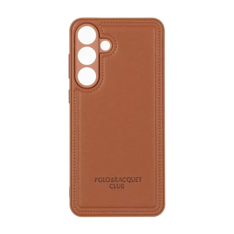 قاب گوشی Galaxy S25 FE سامسونگ اورجینال POLO پولو چرمی طرح دوخت محافظ لنزدار کد 159683