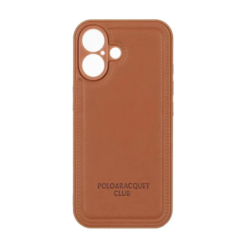 قاب گوشی iPhone 16 آیفون اورجینال POLO پولو چرمی طرح دوخت محافظ لنزدار کد 159691